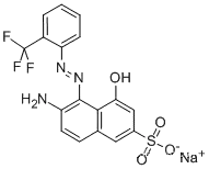 Molecular Structure of 67786-14-5 (sodium 6-amino-4-hydroxy-5-[[2-(trifluoromethyl)phenyl]azo]naphthalene-2-sulphonate)